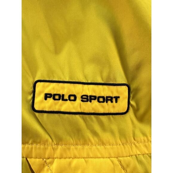 VTG Polo Sport Polartec Men's Large Yellow Blue Reversible Vest Coat - Picture 3 of 12